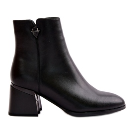 Ghete Izolatoare Elegante Dama Din Piele Naturala, Neagra Vinceza 77106 negru Ghete Izolatoare Elegante Dama Din Piele Naturala, Neagra Vinceza 77106 negru