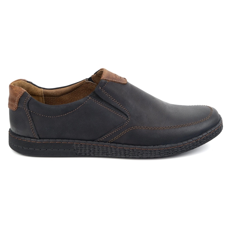 KOMODO Pantofi din piele pentru bărbați casual 854/2 negru KOMODO Pantofi din piele pentru bărbați casual 854/2 negru