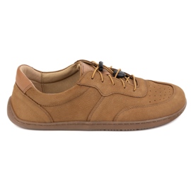 Kampol Pantofi de piele minimalist desculți 500/24 maro deschis Kampol Pantofi de piele minimalist desculți 500/24 maro deschis