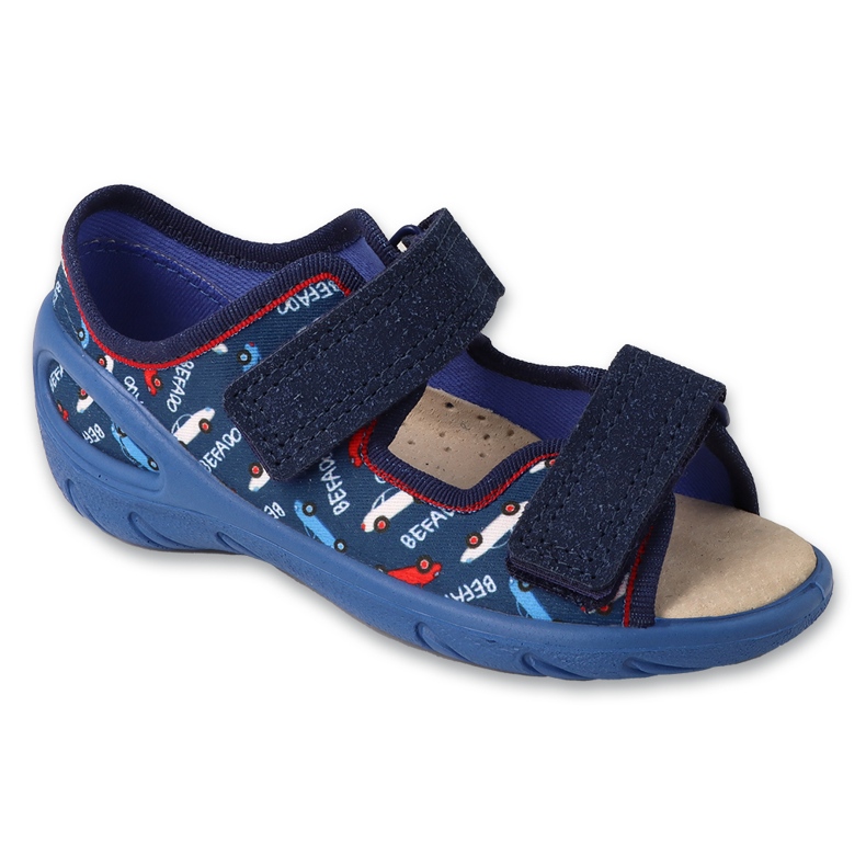 BEFADO PAPSERS COPII PENTRU VELCRO PU 063X024 INSERT PIELE albastru