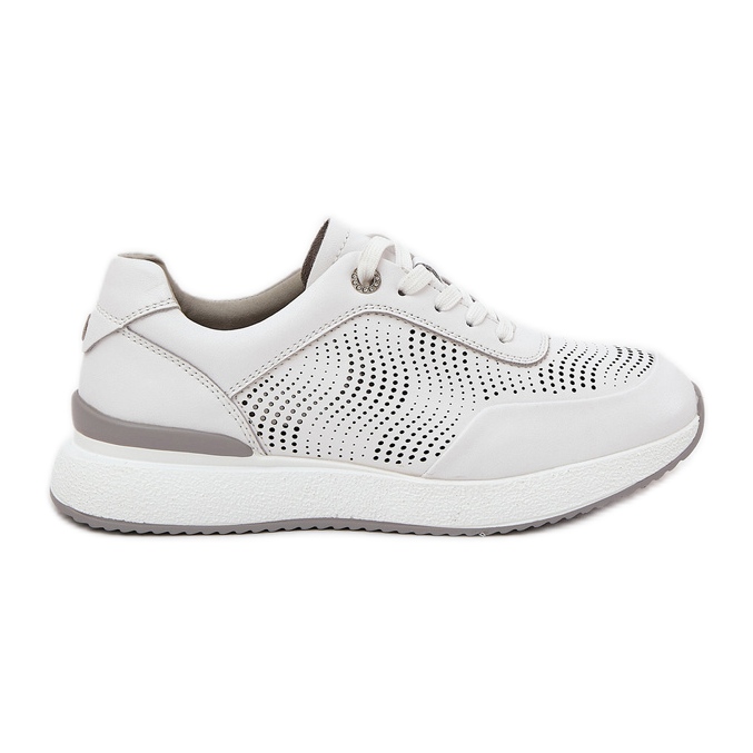 S.Barski Pantofi sport din piele Sneakers S. Barski LR51-551 Alb