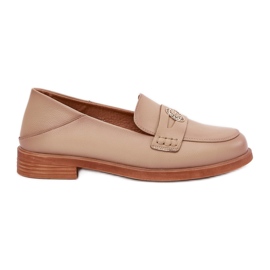 Plăcile elegante pentru femei din piele naturală Vinceza 18100 bej Plăcile elegante pentru femei din piele naturală Vinceza 18100 bej