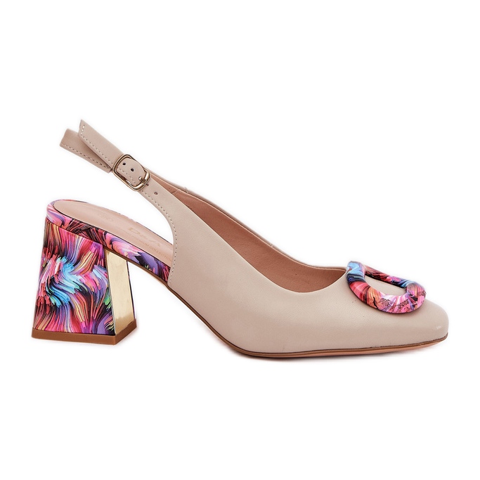 S.Barski Sandale din piele pentru femei pe CR51-002 bej