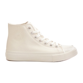 Big Star Adidaje izolate pentru femei cu o stea mare din piele eco-din274932 alb