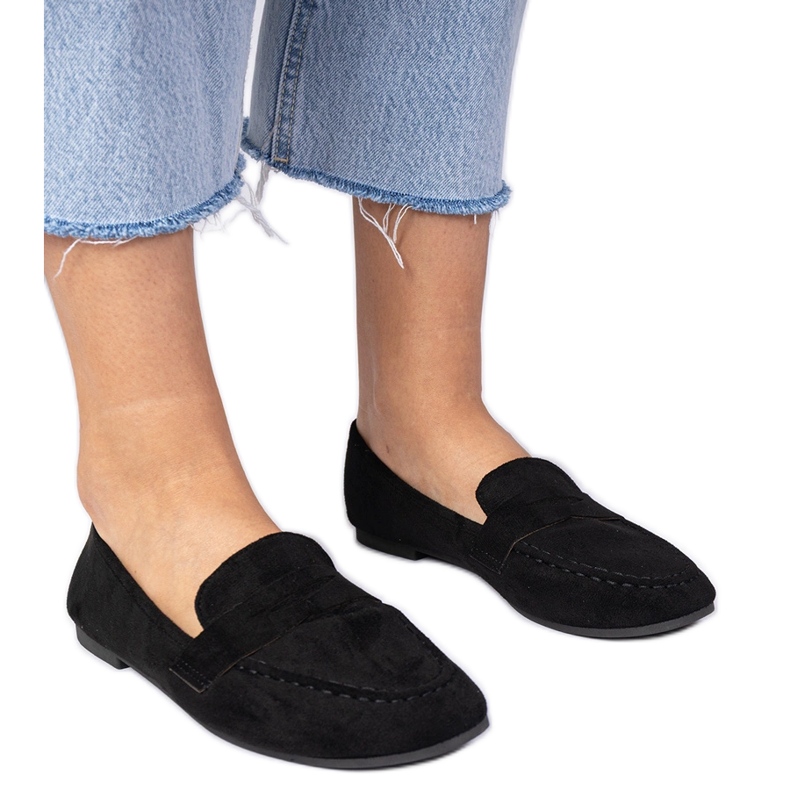 Black Loafers Elegant de la Ekozamsz negru