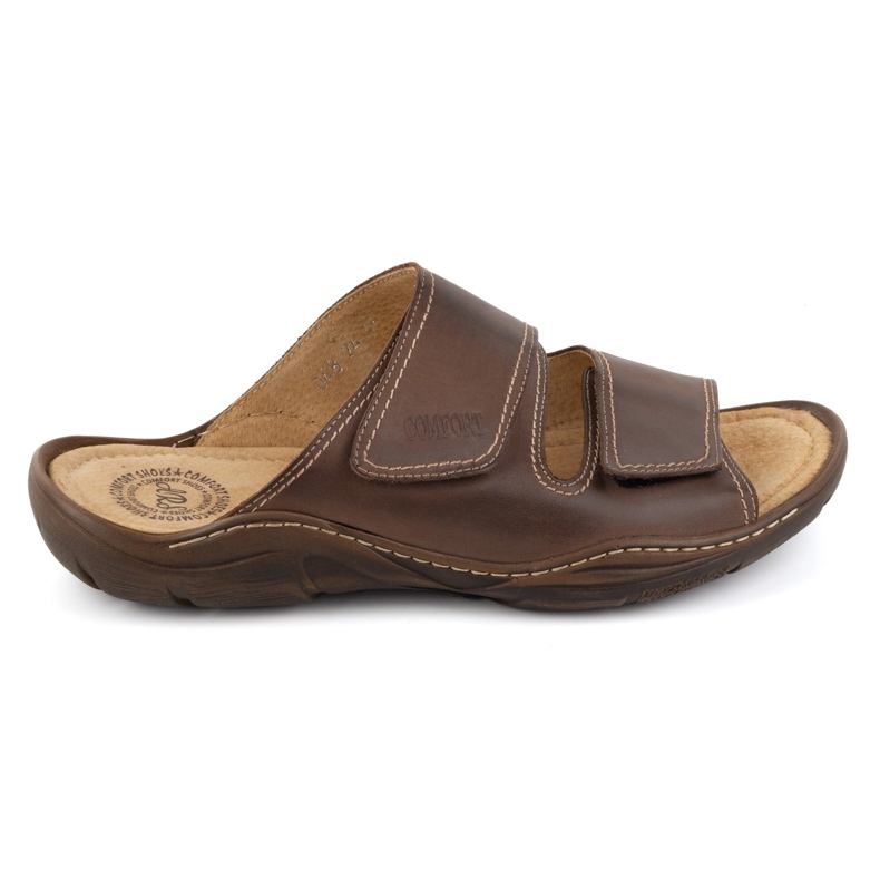 Olivier Flip -flops clasic pentru bărbați 0048 maro