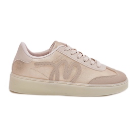 Pantofii de sport eco-beig auriu-bej-beig de aur Pantofii de sport eco-beig auriu-bej-beig de aur