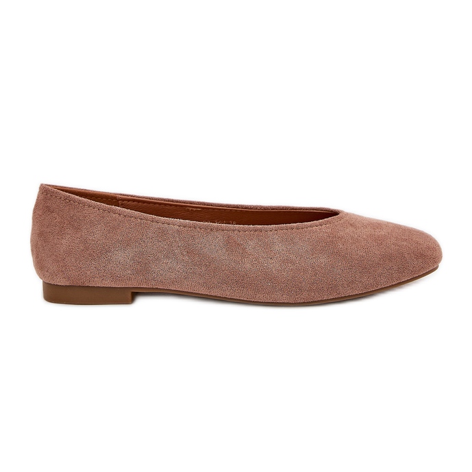 Balerine clasice cu Eco Suede Kaki bej