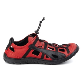 Olivier Pantofi pentru biciclete din piele pentru bărbați 262kz roșu