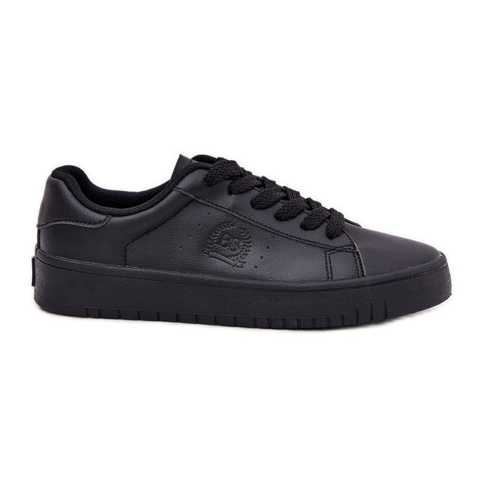 Big Star Adidași cu femei scăzute cu piele ecoasă mare NN274576 Negru