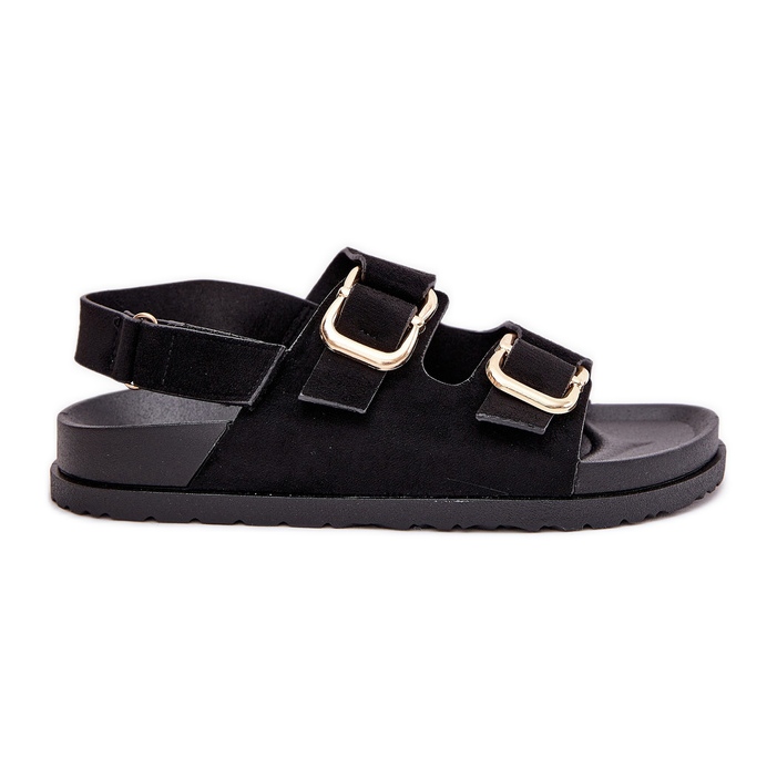 Sandale pentru femei cu cleme negre negru Sandale pentru femei cu cleme negre negru