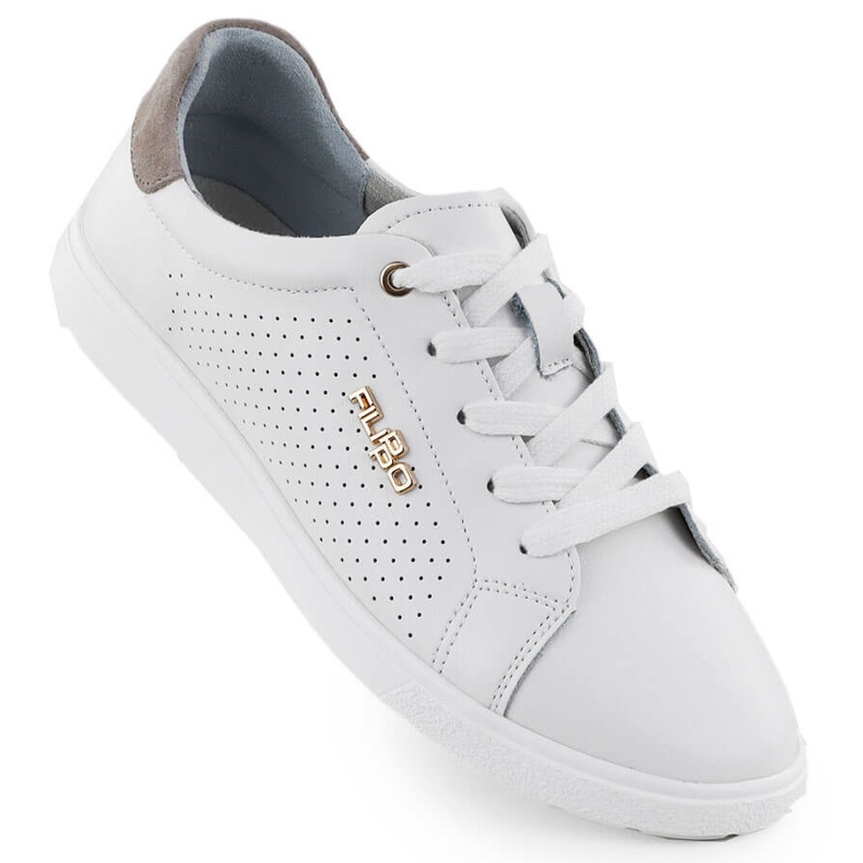 White Filippo DP6738 Pantofi sport din piele alb