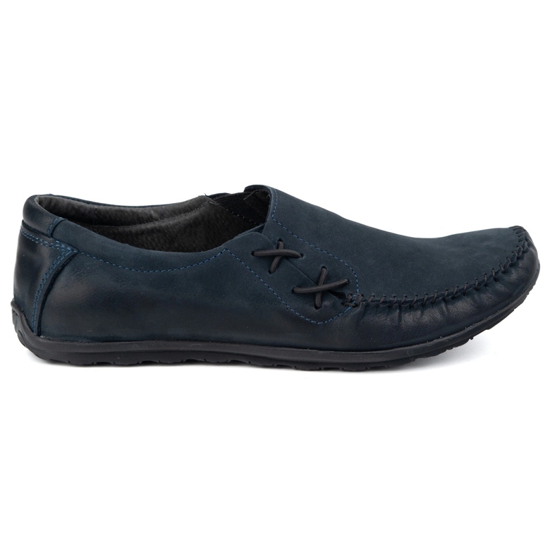 Olivier Pantofi pentru bărbați Pantofi din piele introduse 306kz albastru bleumarin