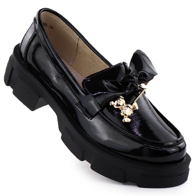 Black Filippo DP610 Plăcile din piele Varnished Heels High negru