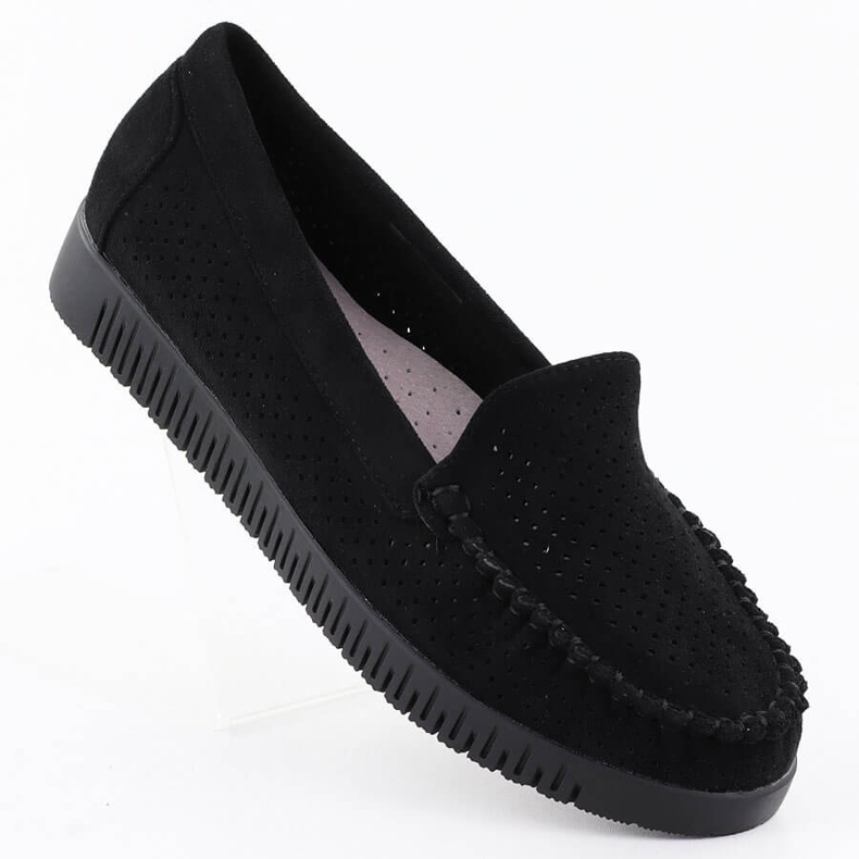Mocasins Openwork Looms Black Potocki 25-11316 negru