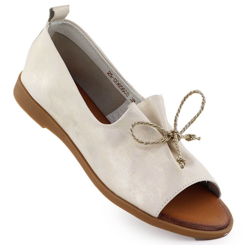 Cambell Încălțăminte din piele cu degete goale auriu Camell SZ00656 de aur