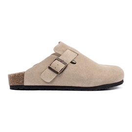 Goodin Flip -flops din piele pentru femei ușoară bej Goodin Flip -flops din piele pentru femei ușoară bej