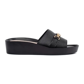 Goodin Flip-flops de damă de culoare cu lanț negru