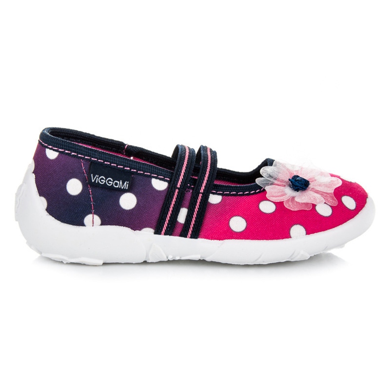 Viggami Pantofi de casa cu buline multicolor