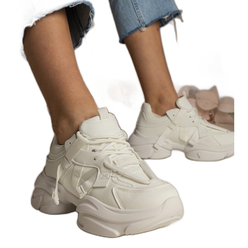 Adidași albi pentru femei Sport masiv