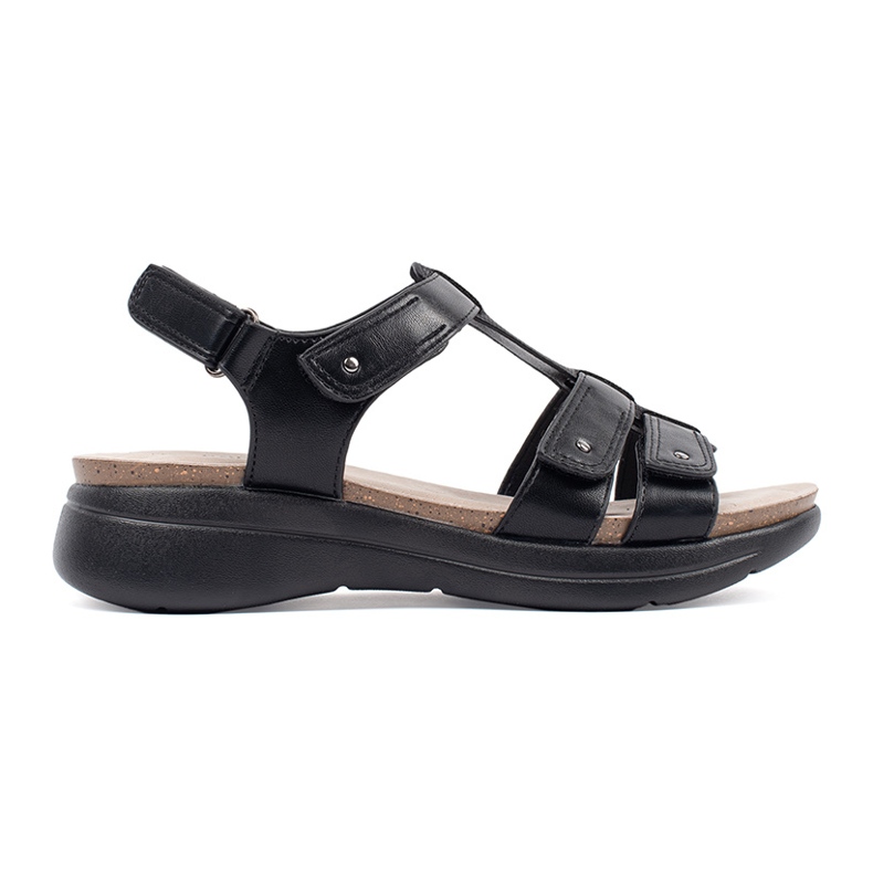 Goodin Sandale negre de damă confortabile negru