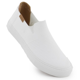 Adidași textile alunecă pe Białe Big Star RR274717 alb