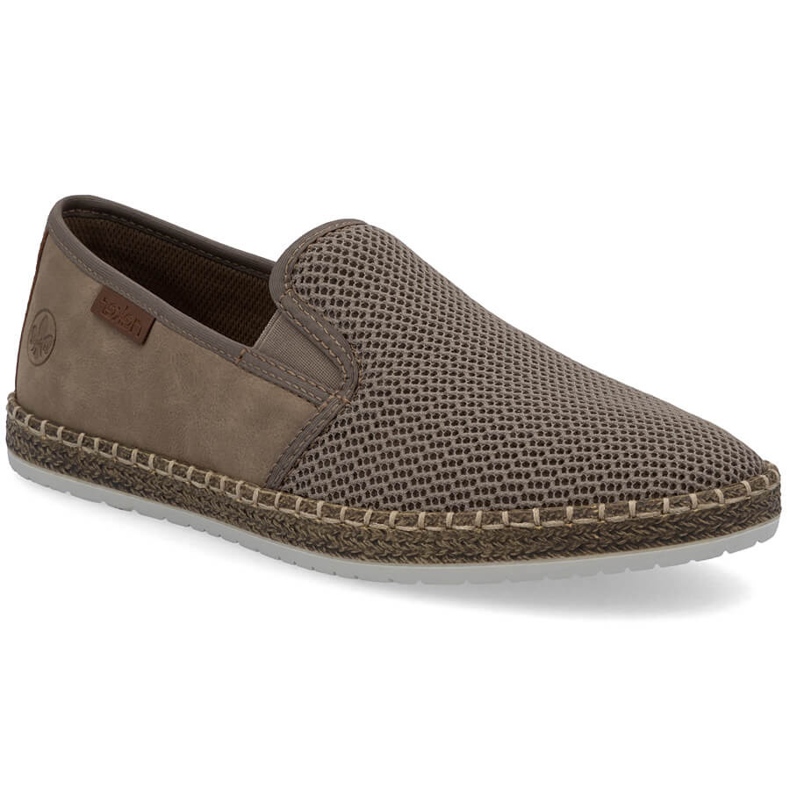 Pantofi pentru bărbați introduși bej Rieker B5265-65 Pantofi pentru bărbați introduși bej Rieker B5265-65