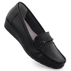 Plăcile din piele pentru femei pe altitudine Black Sabatina JHY02 negru Plăcile din piele pentru femei pe altitudine Black Sabatina JHY02 negru