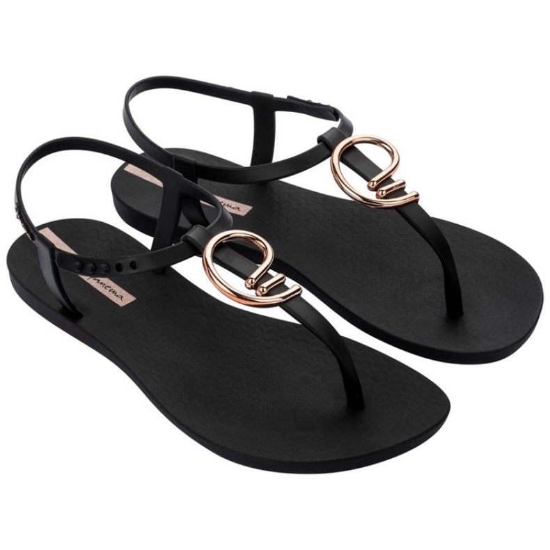 Clasa Ipanema Styrish 83656 BD172 Sandles Black Gold Look negru Clasa Ipanema Styrish 83656 BD172 Sandles Black Gold Look negru