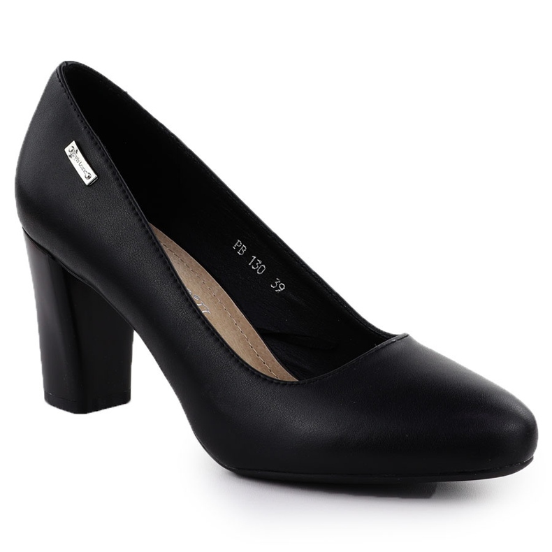 Pompe din piele pe Black Sergio Leone PB130 Post negru Pompe din piele pe Black Sergio Leone PB130 Post negru