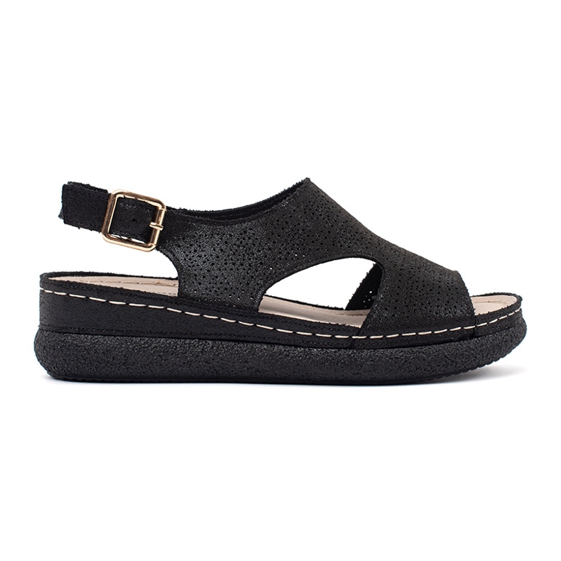 Goodin Sandale negre pe o platformă ușoară negru