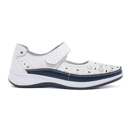 Goodin Sandale din piele albastru alb și bleumarin