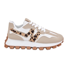 Sneakers Sports Pantofi imprimeu pentru leopard bej pentru femei Sneakers Sports Pantofi imprimeu pentru leopard bej pentru femei