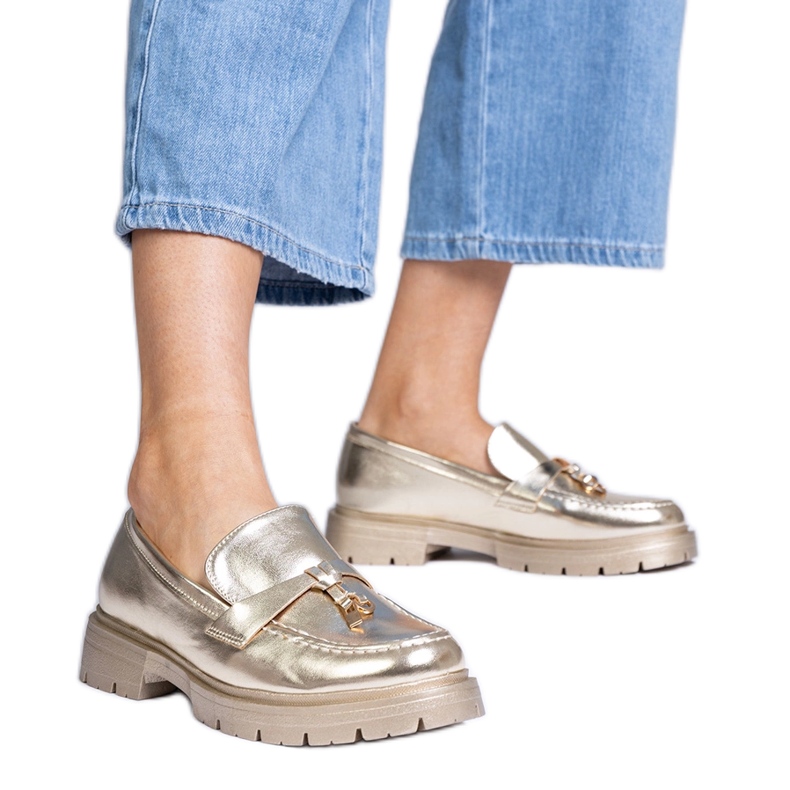 Pârâuri elegante de aur cu eco -ledere cu decorare