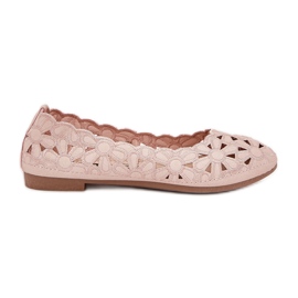Openwork Ballerine pentru copii cu sclipici roz Openwork Ballerine pentru copii cu sclipici roz