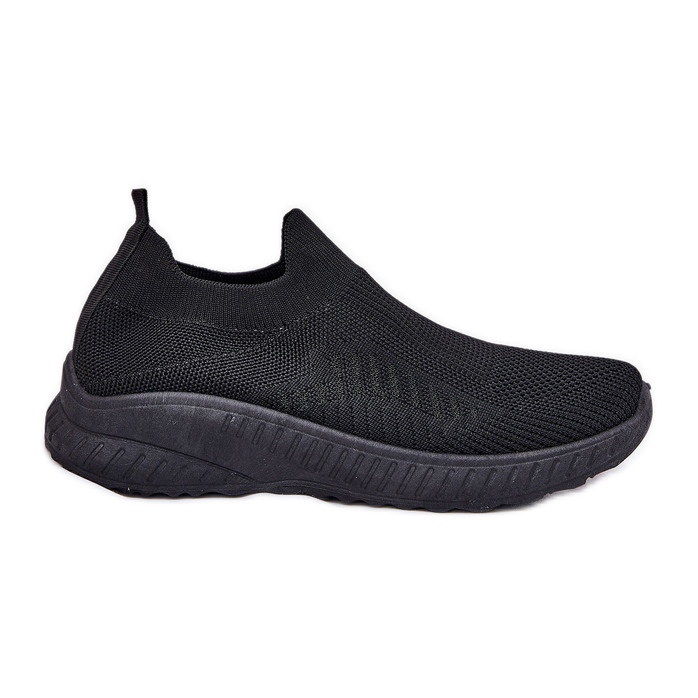 Material alunecat pantofi sport negri pentru femei negru Material alunecat pantofi sport negri pentru femei negru