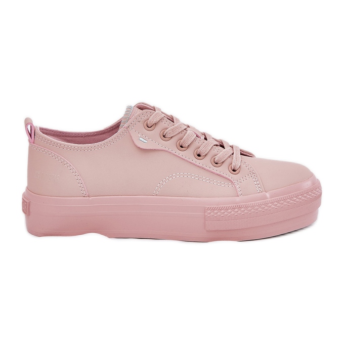 Adidaje pentru femei pe platformă cu Eco Star Big Star RR274A294 Pink roz Adidaje pentru femei pe platformă cu Eco Star Big Star RR274A294 Pink roz