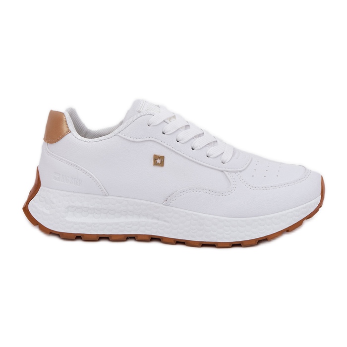 Pantofi sport pentru femei ușoare Big Star RR274629 Hi-Polish White System alb