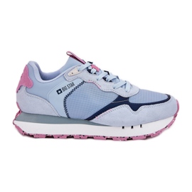 Pantofi sporturi ușoare din piele de căprioară pentru femei Big Star RR274236 Hi-Polish Blue albastru Pantofi sporturi ușoare din piele de căprioară pentru femei Big Star RR274236 Hi-Polish Blue albastru
