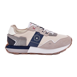 Adidași din piele de căprioară pentru bărbați pe Big Star RR174471 Platforma de sistem Hi-Polish System gri