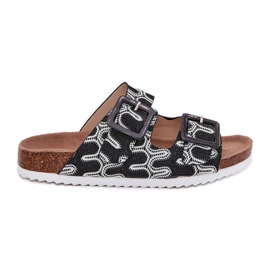 S.Barski Flip-flops pentru femei cu catarame și sclipici S. Barski RB51-006 Negru