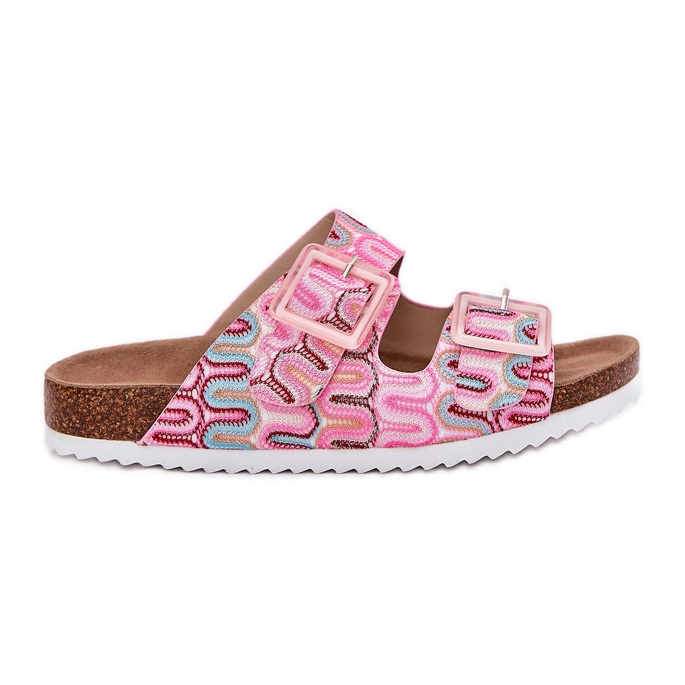 S.Barski Flip-flops pentru femei cu catarame și sclipici S. Barski RB51-006 Pink roz