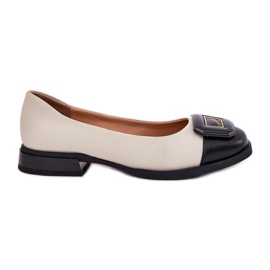 S.Barski Balerine din piele cu decorare D&A MK51-059 bej S.Barski Balerine din piele cu decorare D&A MK51-059 bej