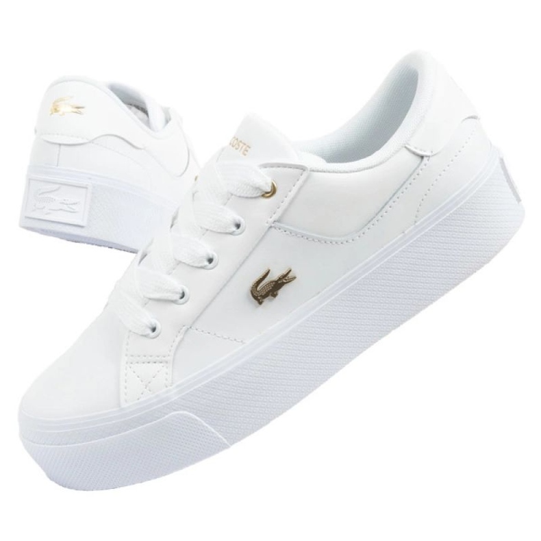 Pantofi lacoste platforme Ziane 05216 White alb