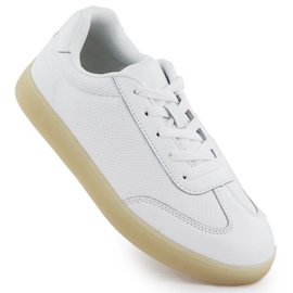 Pantofi sport din piele pentru femei Perfo-alb Sergio Leone SP-118 Pantofi sport din piele pentru femei Perfo-alb Sergio Leone SP-118