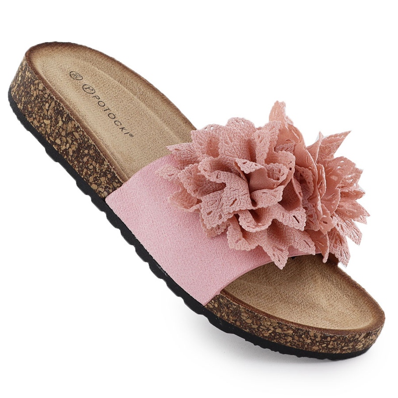 FLIP -uri pentru femei cu flori roz Potocki Gn17301 FLIP -uri pentru femei cu flori roz Potocki Gn17301