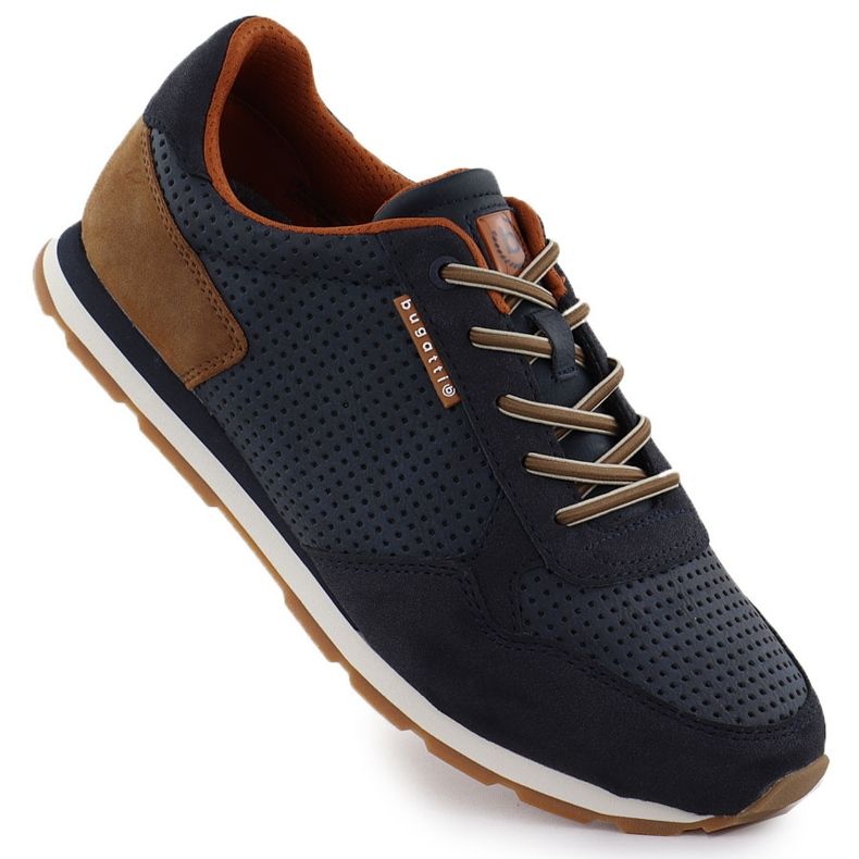 Pantofi sport pentru bărbați casual casual bugatti albastru 321-ash02-5500