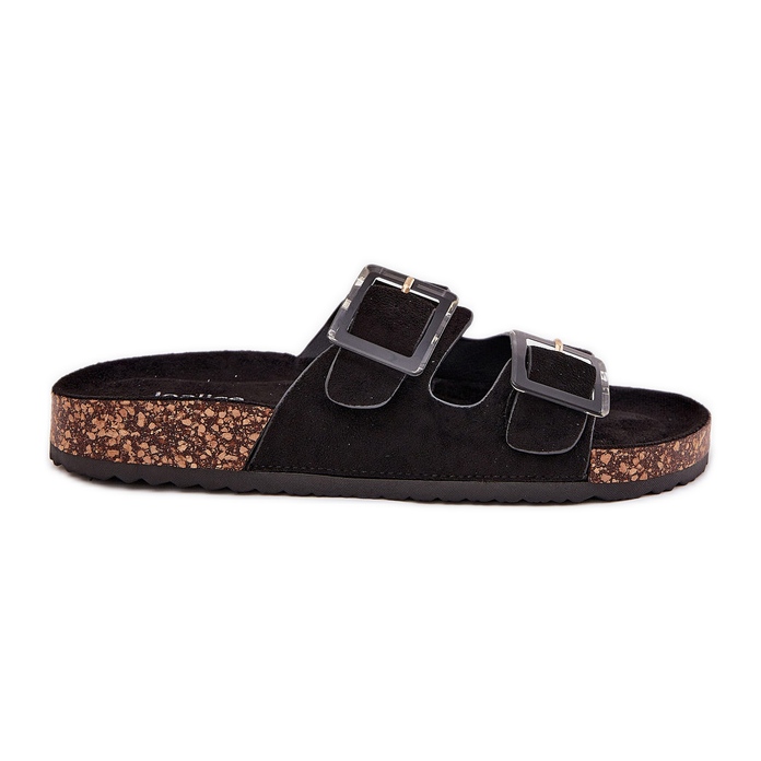 Flip -flops pentru femei cu cleme pe talpa de talpă neagră din Cork negru