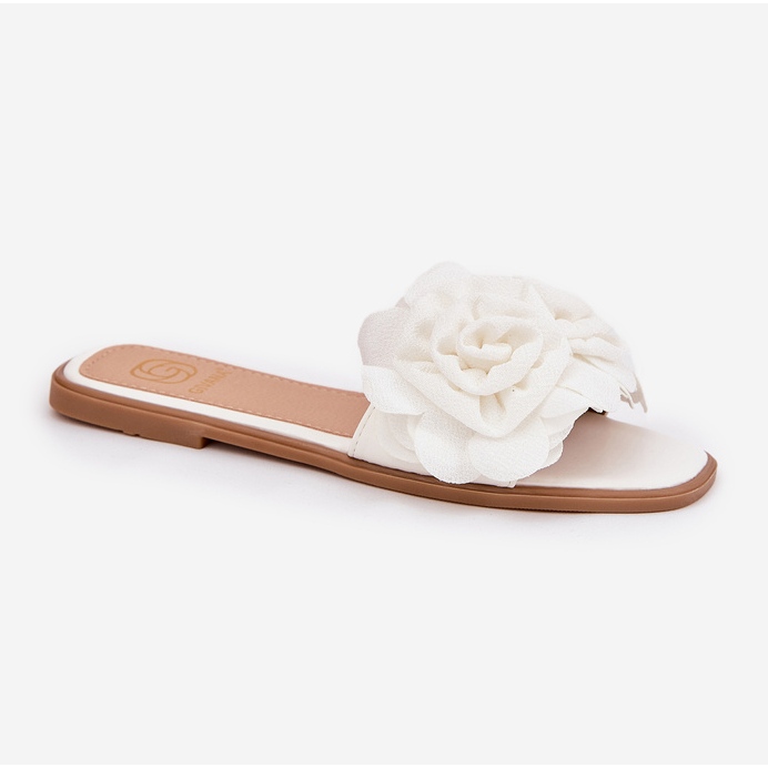 Flip -flop -uri pentru femei cu fluturi cu flori decorative albe