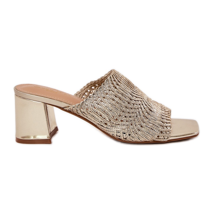 Flip -flops pentru femei cu tocuri de aur